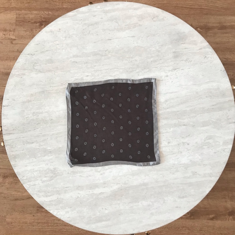 Atelier Brown Cotton Pocket Square